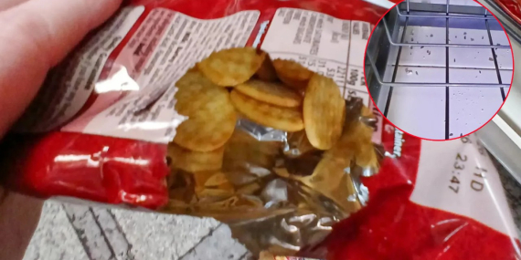 Marketten fare dışkısı ve kemirilmiş cips çıktı